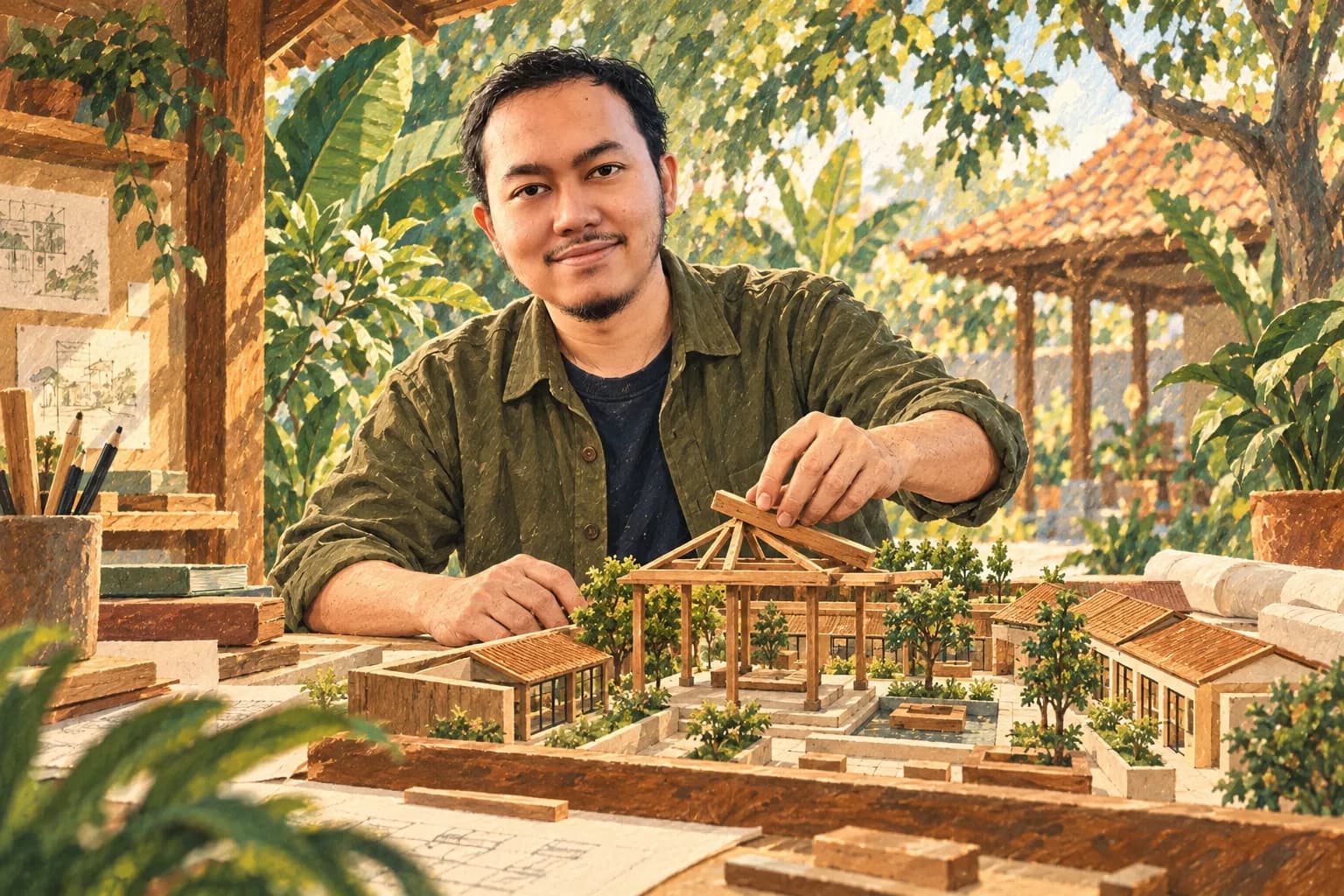 Ilustrasi Khairun Rizki menata cara kerja perusahaan.